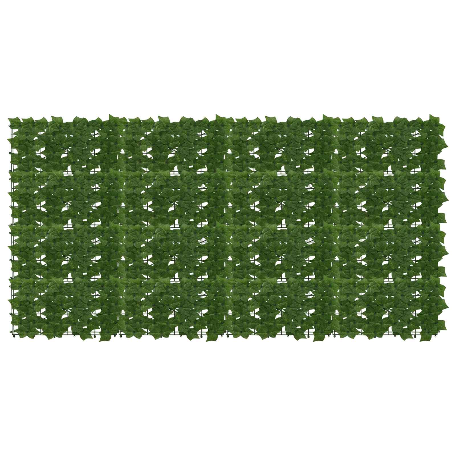Balcony Screen with Leaves Grün 200 x 100 cm