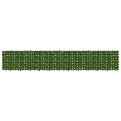 Balcony Screen with Leaves Grün 600 x 100 cm