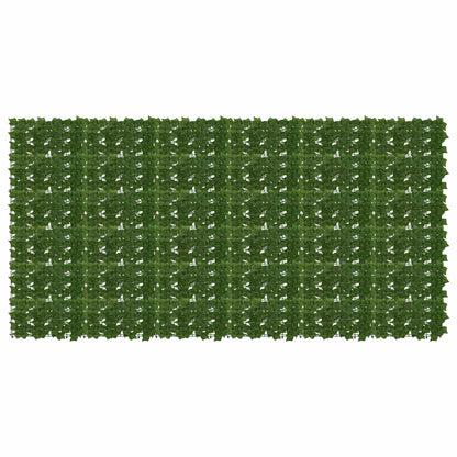 Balcony Screen with Leaves 300 x 150 cm Polyethylen und Stoff