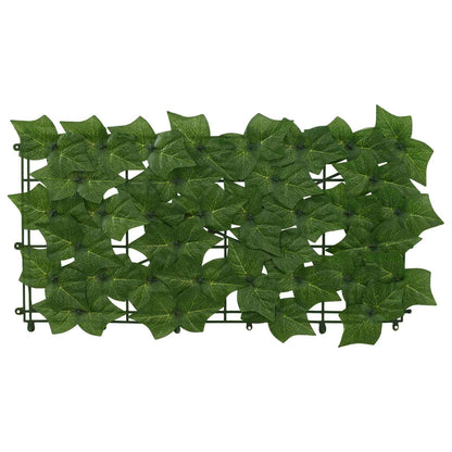 Balcony Screen with Leaves 300 x 150 cm Polyethylen und Stoff