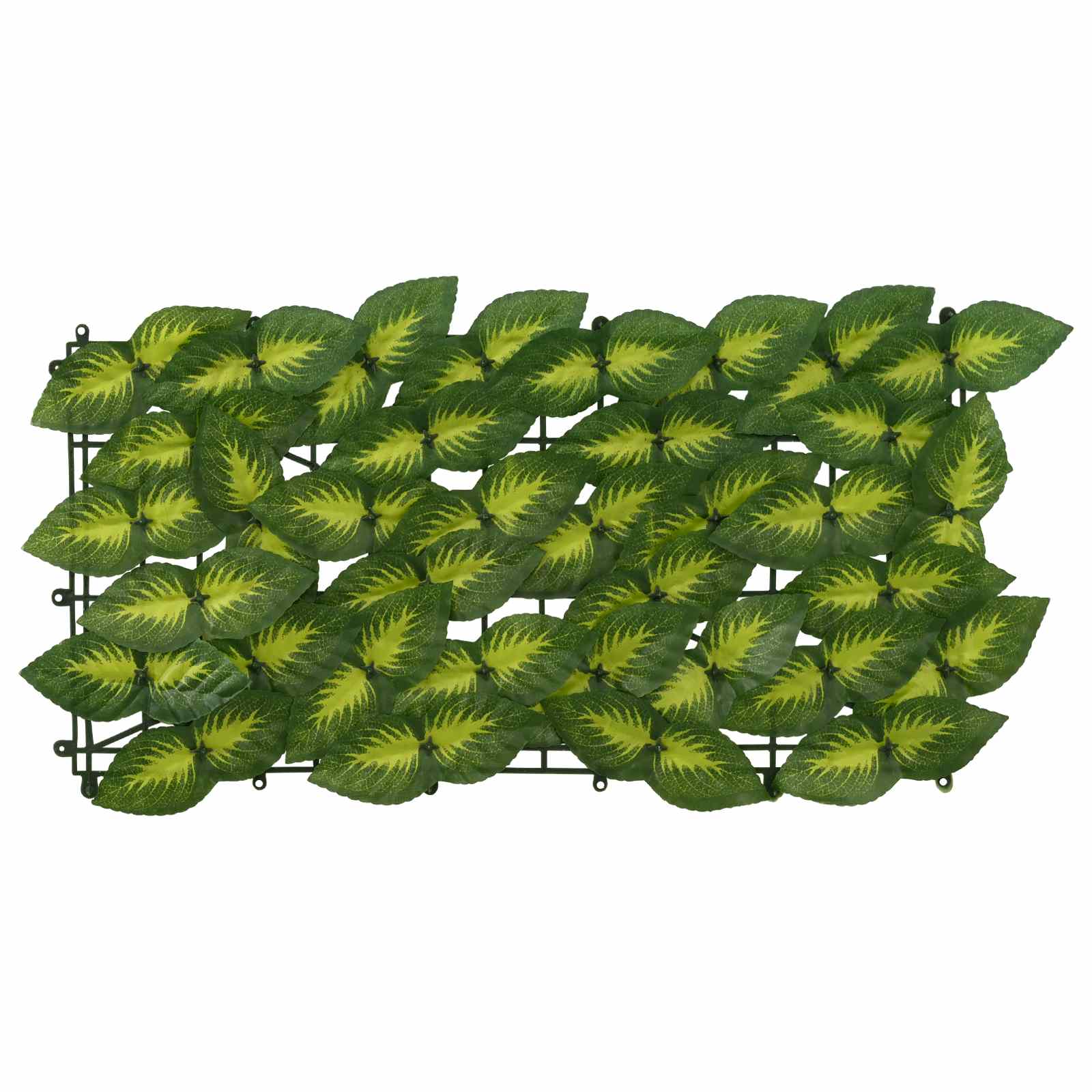 Balcony Screen with Leaves Grün und Gelb 500 x 75 cm