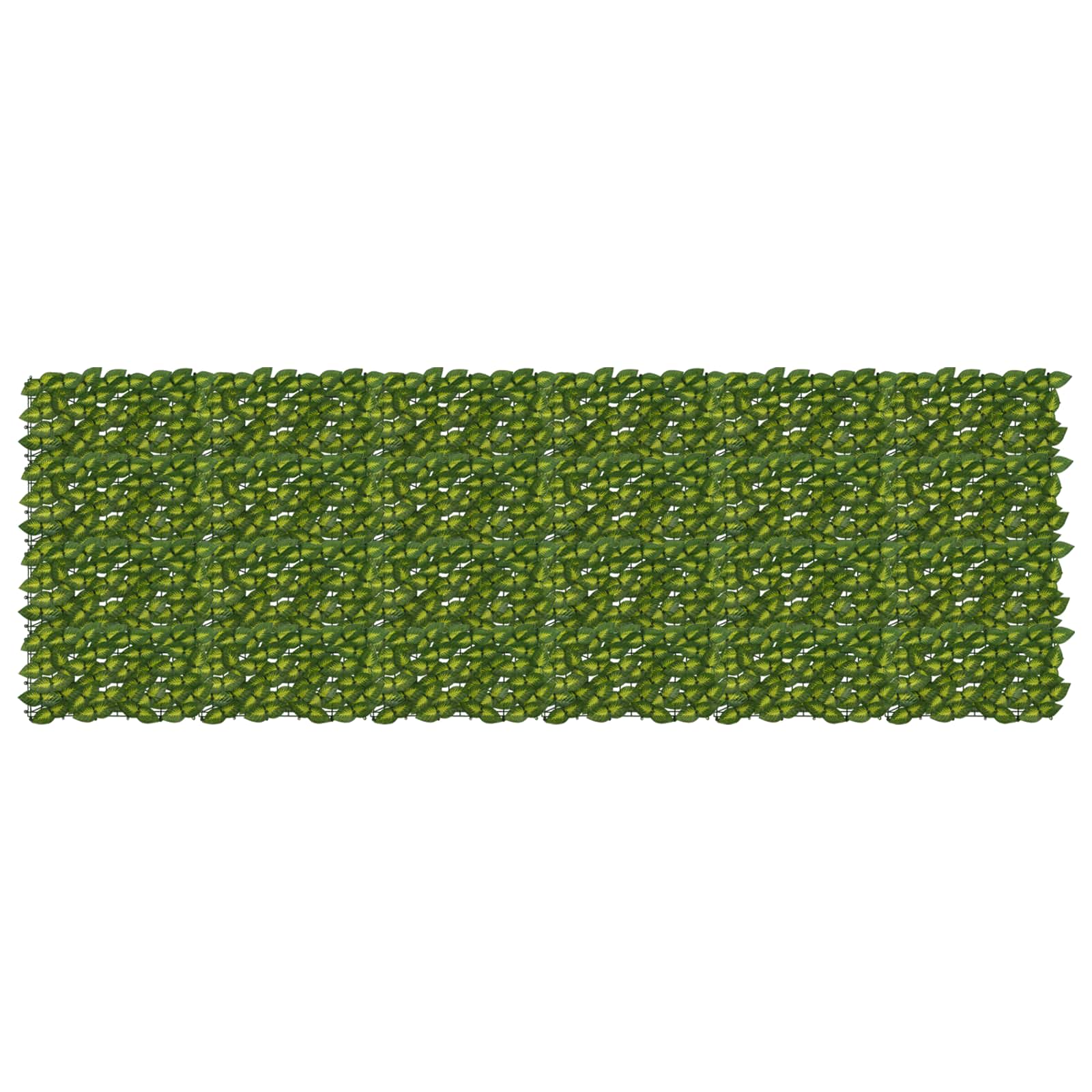 Balcony Screen with Leaves Grün und Gelb 300 x 100 cm