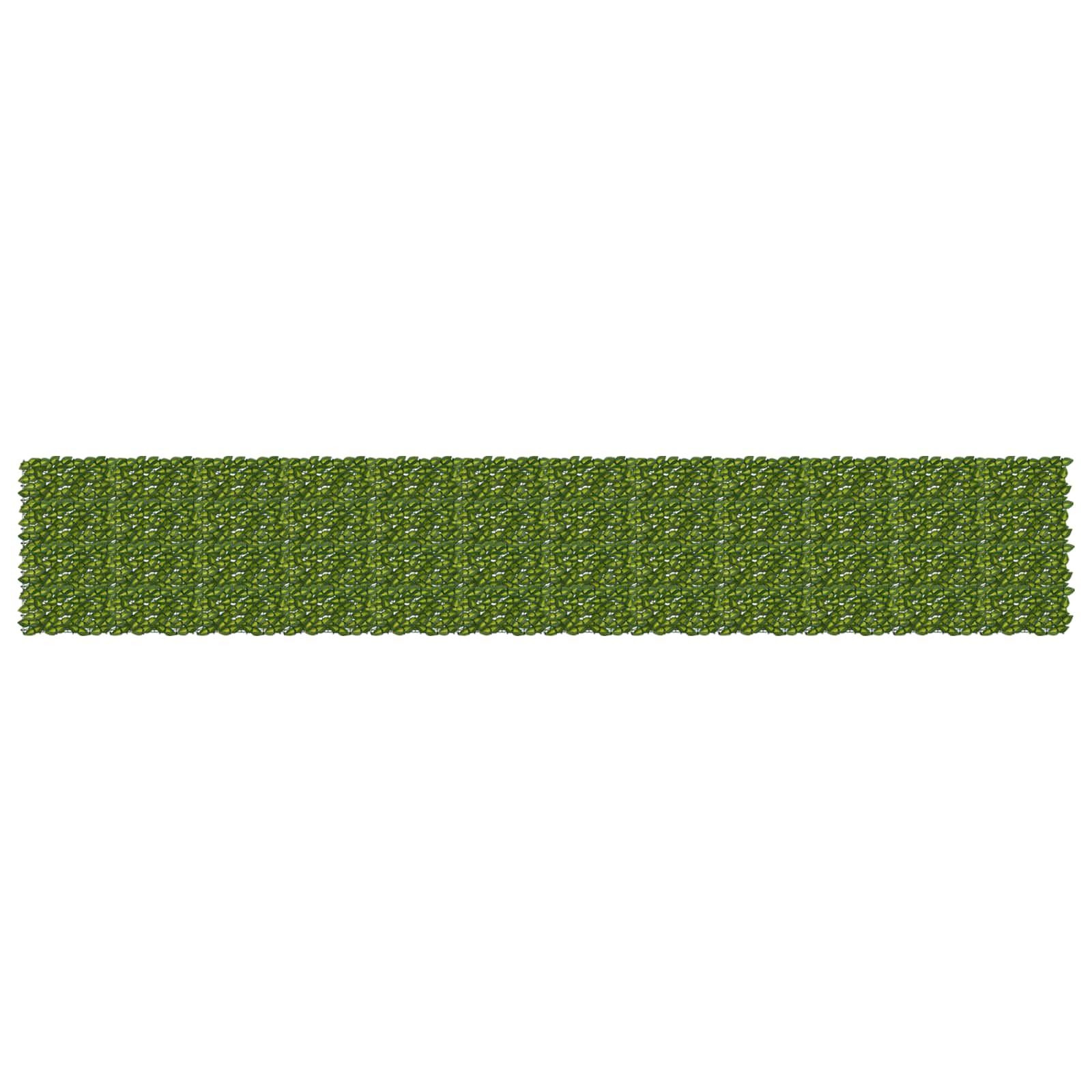Balcony Screen with Leaves Grün und Gelb 600 x 100 cm