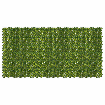 Balcony Screen with Leaves Grün und Gelb 300 x 150 cm