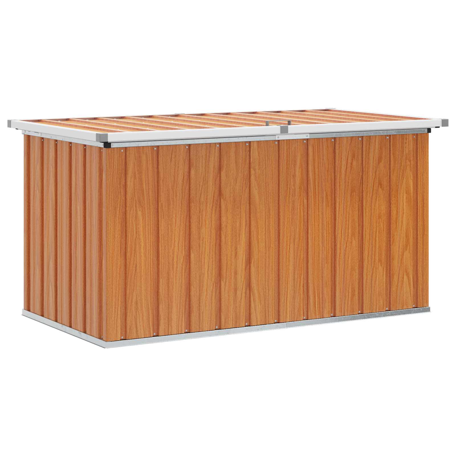 Außenlagerbox Holz 129 x 67 x 65 cm Verzinkter Stahl