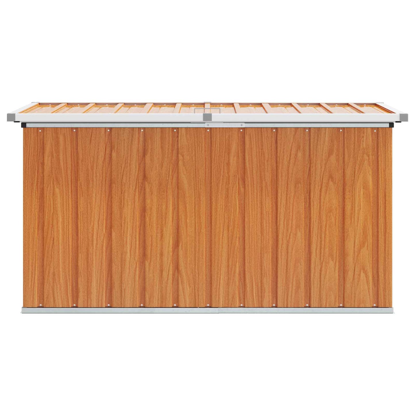 Außenlagerbox Holz 129 x 67 x 65 cm Verzinkter Stahl
