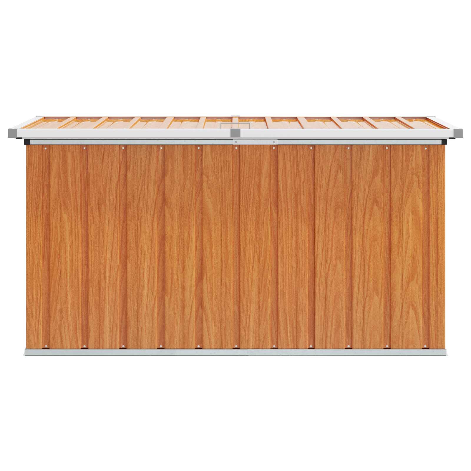 Außenlagerbox Holz 129 x 67 x 65 cm Verzinkter Stahl