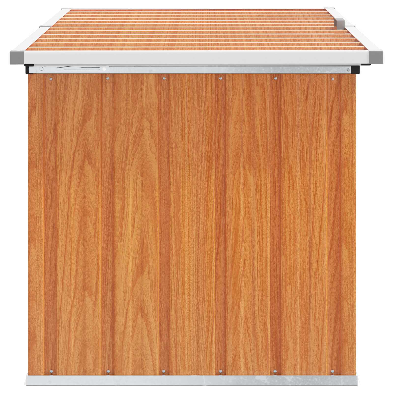 Außenlagerbox Holz 129 x 67 x 65 cm Verzinkter Stahl
