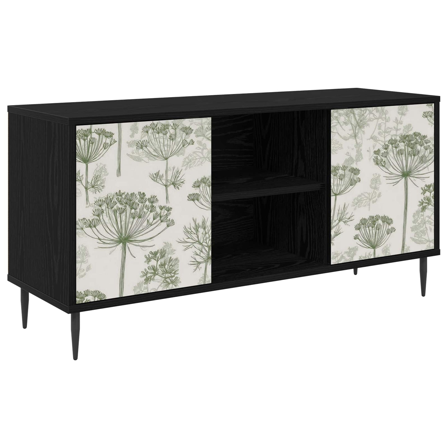 TV-Schrank GOTHA 102 x 33 x 51 cm Schwarz Eichen-Optik