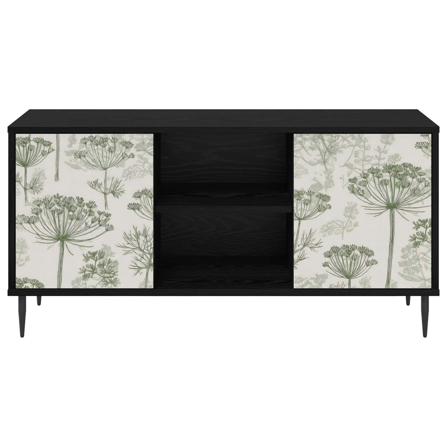 TV-Schrank GOTHA 102 x 33 x 51 cm Schwarz Eichen-Optik