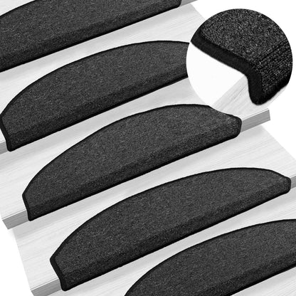 Selbstklebende Stufenmatten 15 Stk. 80 x 24,5 x 3,5 cm