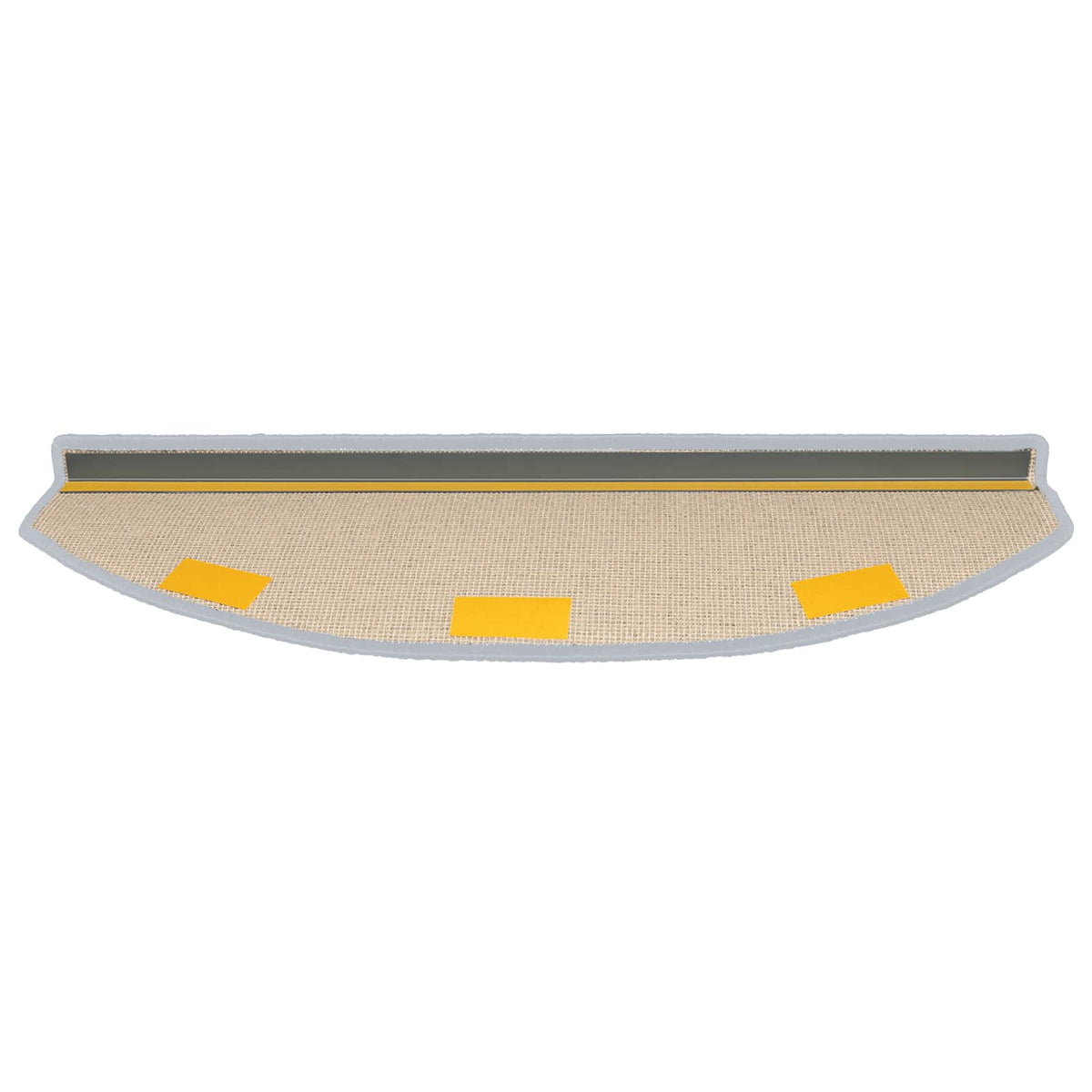 Selbstklebende Stufenmatten 15 Stk. 80 x 24,5 x 3,5 cm Hellgrau
