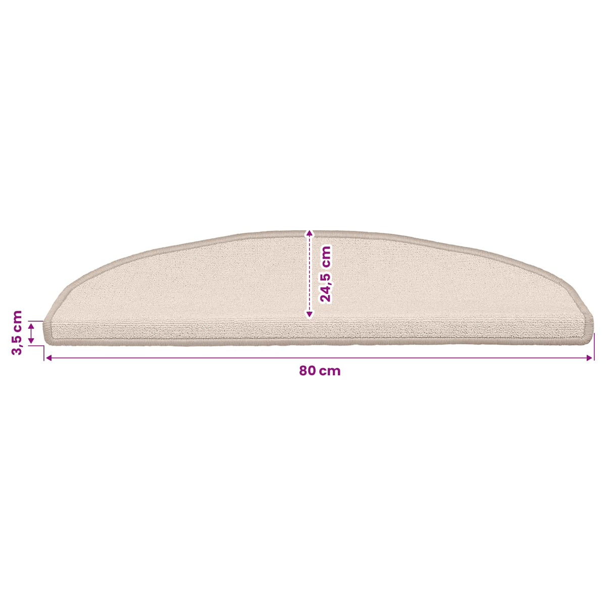 Selbstklebende Stufenmatten 15 Stk. 80 x 24,5 x 3,5 cm Taupe