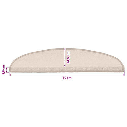 Selbstklebende Stufenmatten 15 Stk. 80 x 24,5 x 3,5 cm Taupe