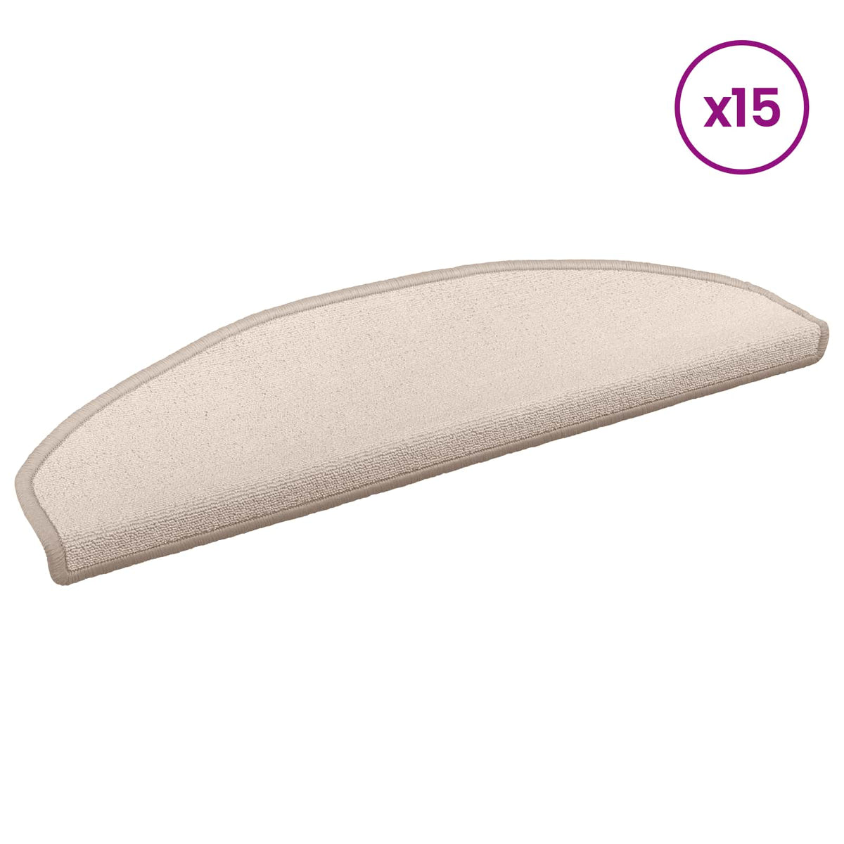 Selbstklebende Stufenmatten 15 Stk. 80 x 24,5 x 3,5 cm Taupe