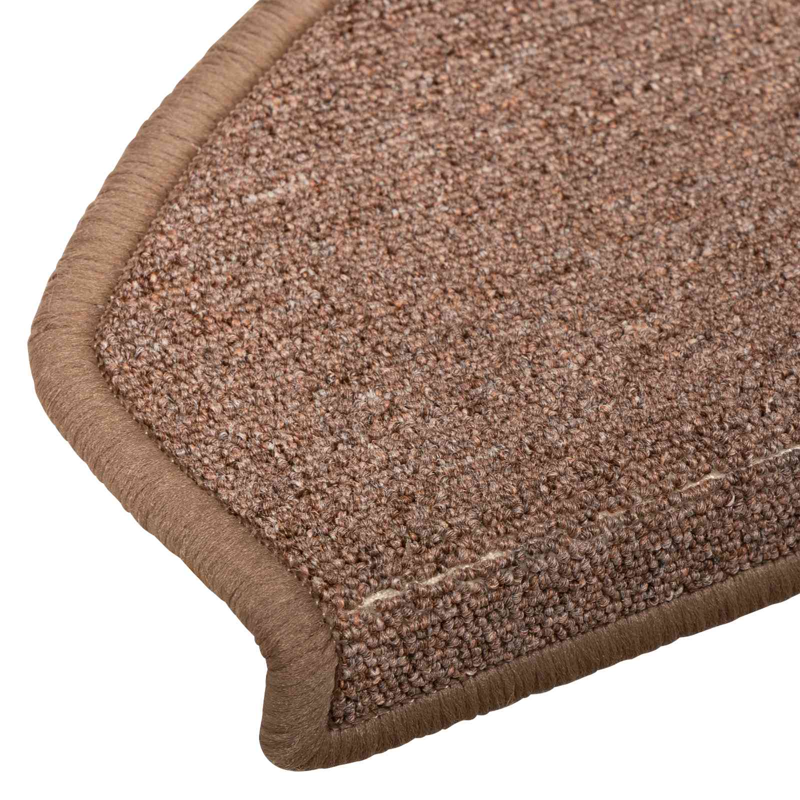 Selbstklebende Stufenmatten 15 Stk. 80 x 24,5 x 3,5 cm Braun