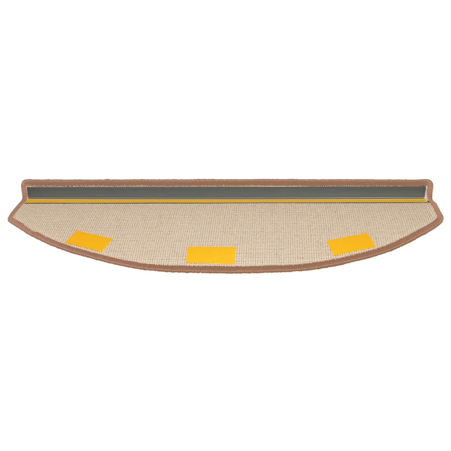 Selbstklebende Stufenmatten 15 Stk. 80 x 24,5 x 3,5 cm Braun