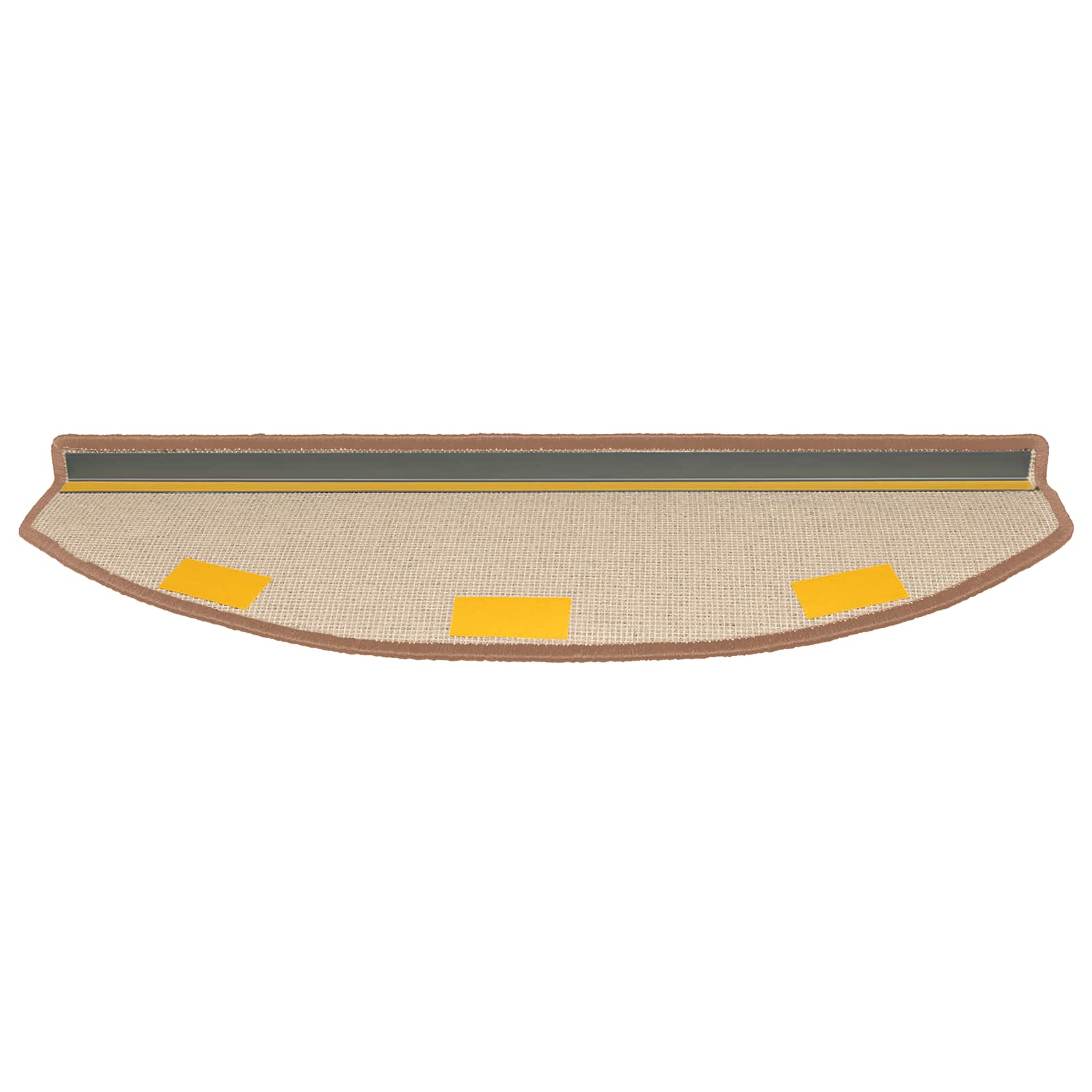 Selbstklebende Stufenmatten 15 Stk. 80 x 24,5 x 3,5 cm Braun