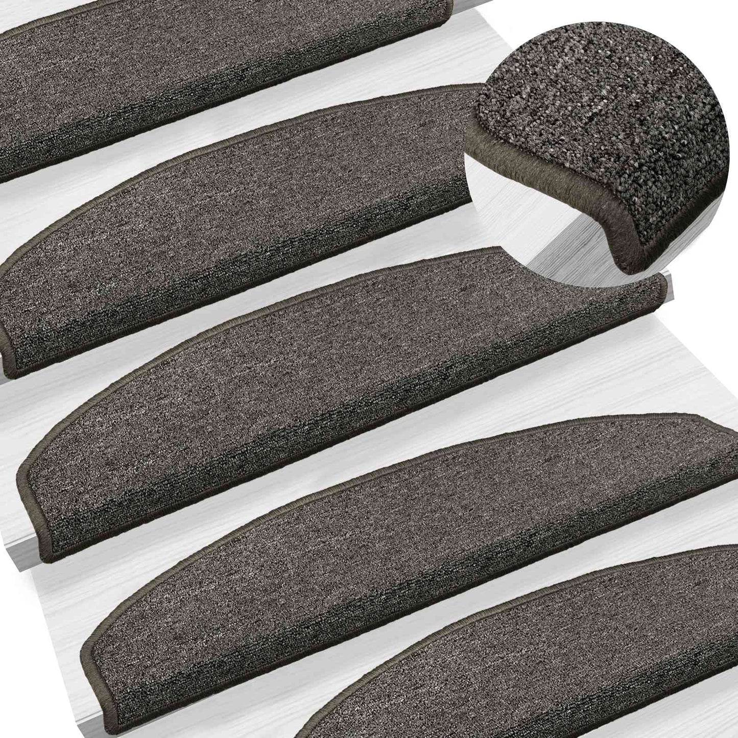 Selbstklebende Stufenmatten 15 Stk. 80 x 24,5 x 3,5 cm