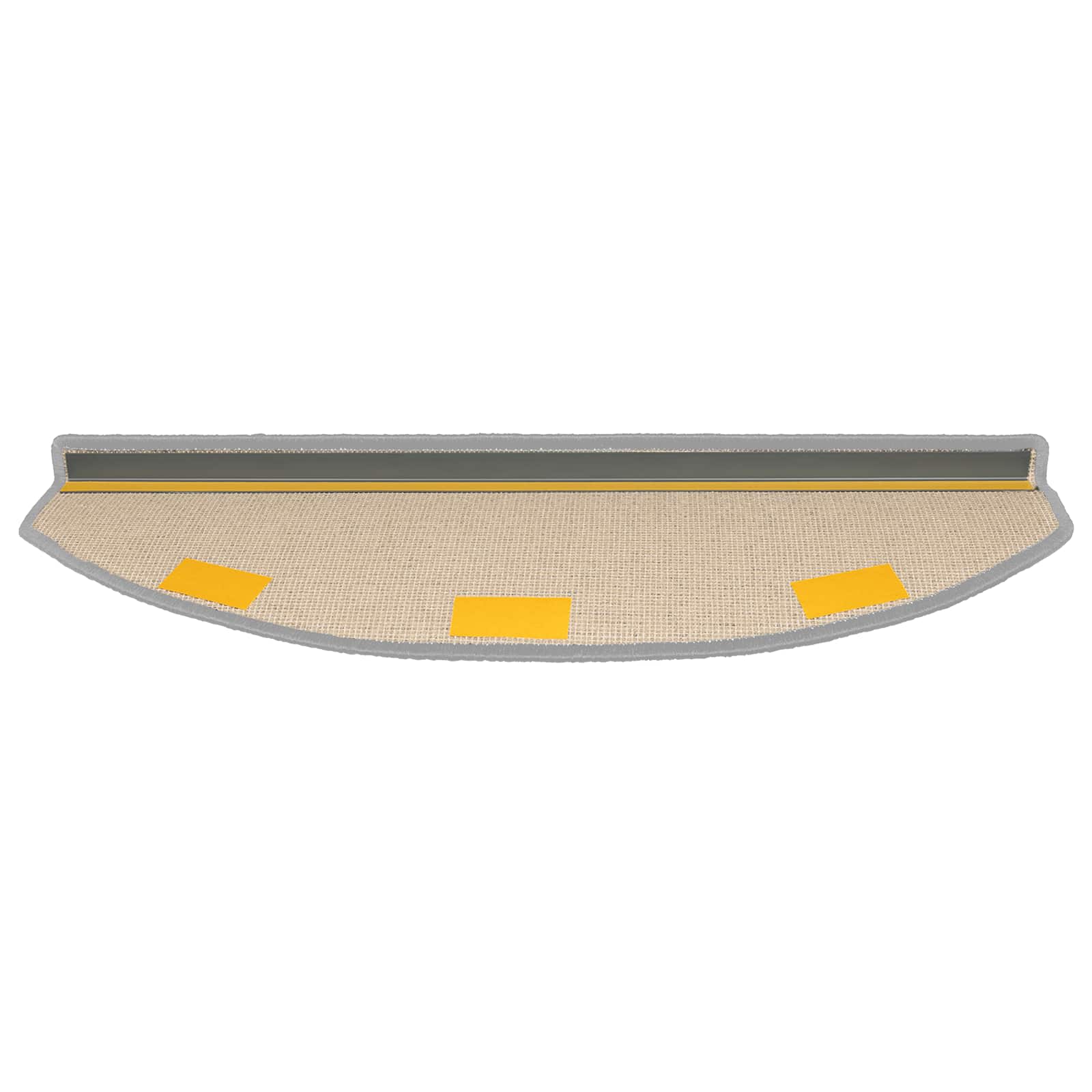 Selbstklebende Stufenmatten 15 Stk. 80 x 24,5 x 3,5 cm Hellgrau