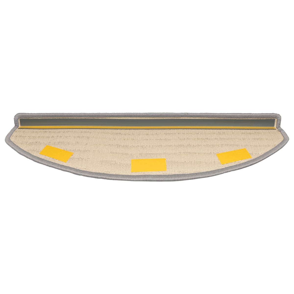 Selbstklebende Stufenmatten 15 stk. 80 x 24,5 x 3,5 cm Grau