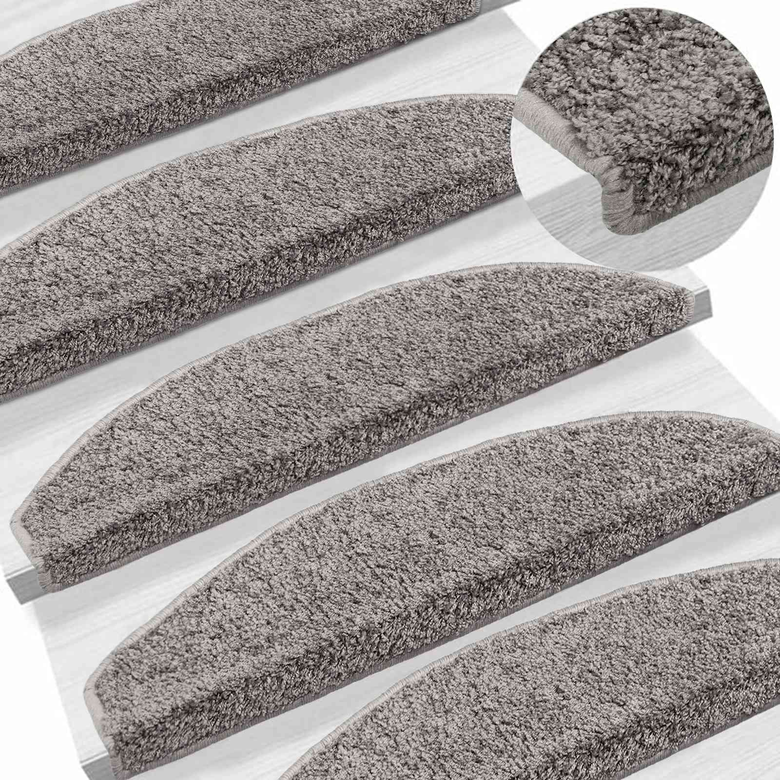 Selbstklebende Treppenschoner 15 stk. 80 x 24,5 x 3,5 cm Grau