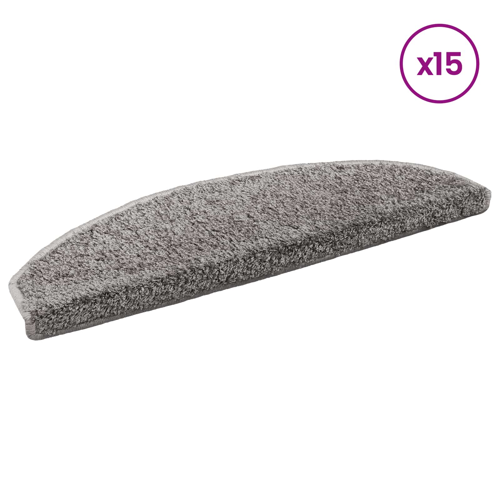 Selbstklebende Treppenschoner 15 stk. 80 x 24,5 x 3,5 cm Grau