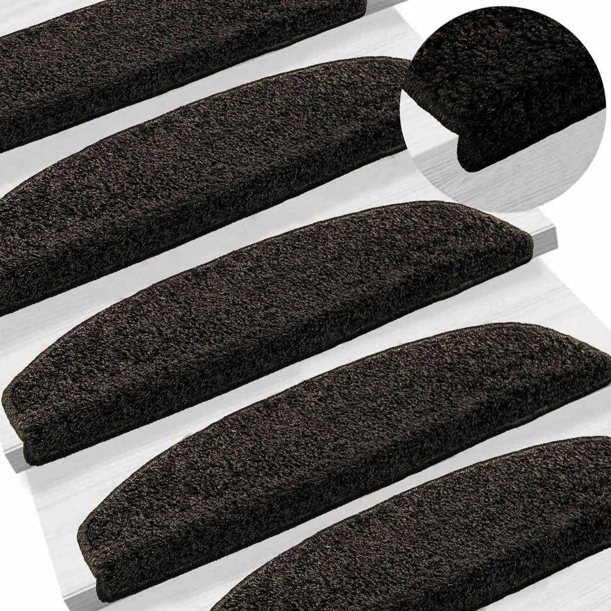 Selbstklebende Stufenmatten 15 stk. 80 x 24,5 x 3,5 cm