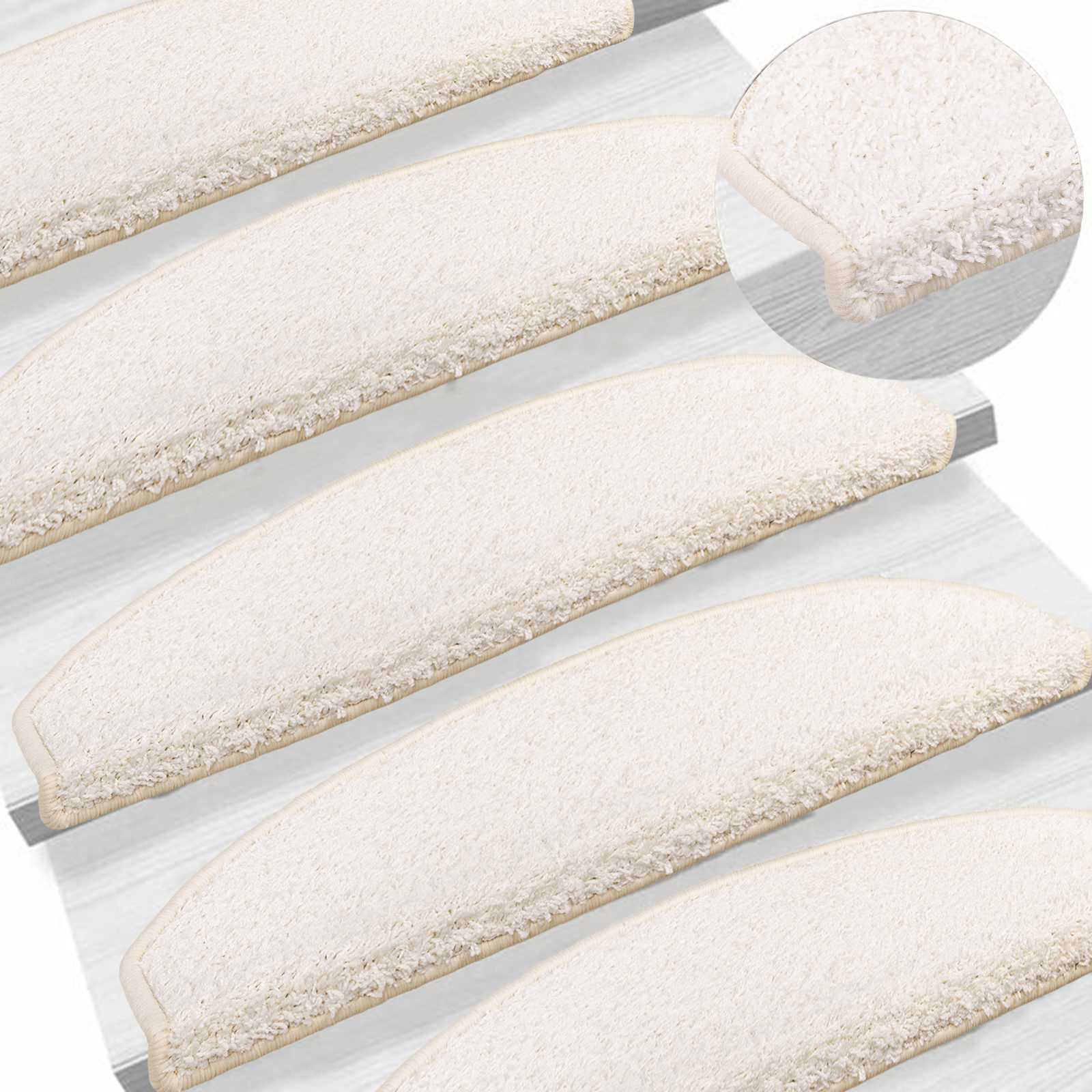 Selbstklebende Treppenschoner 15 stk. 80 x 24,5 x 3,5 cm Weiß