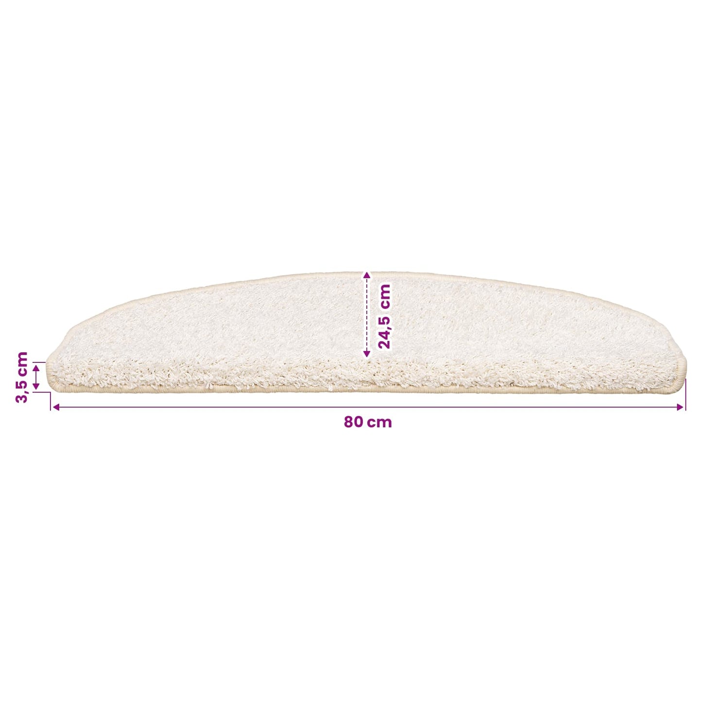 Selbstklebende Treppenschoner 15 stk. 80 x 24,5 x 3,5 cm Weiß