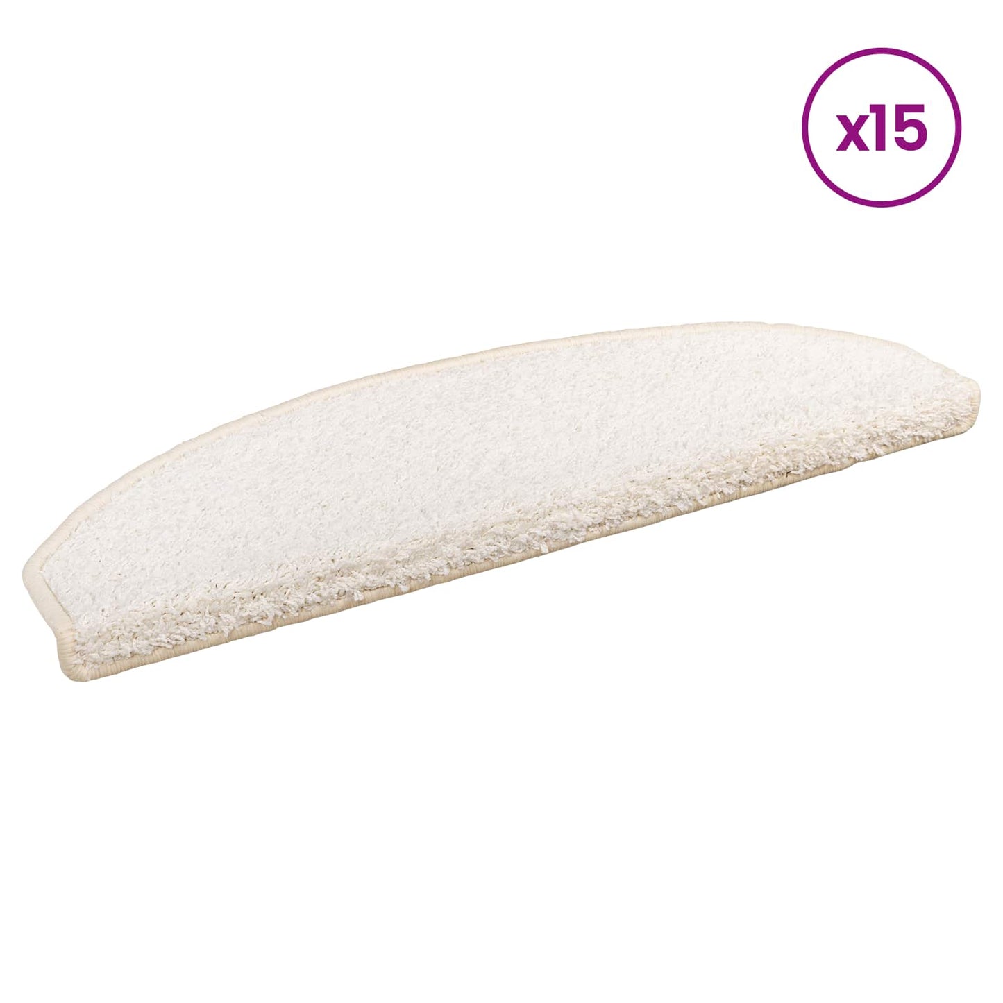 Selbstklebende Treppenschoner 15 stk. 80 x 24,5 x 3,5 cm Weiß