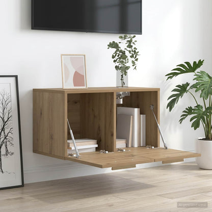 Wandschrank 60 x 36,5 x 35 cm Holzwerkstoff Artisan-Eiche