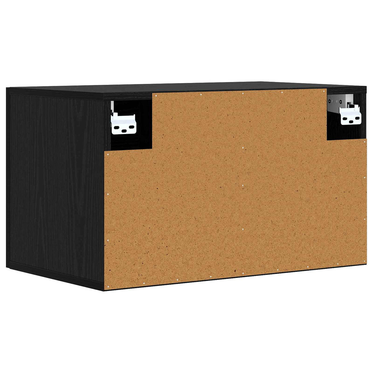 Wandschrank Schwarz Eichen-Optik 60 x 36,5 x 35 cm