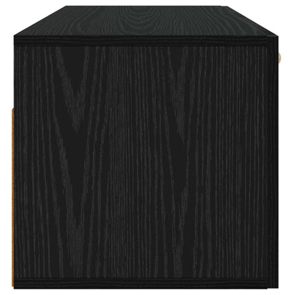 Wandschrank Schwarz Eichen-Optik 60 x 36,5 x 35 cm