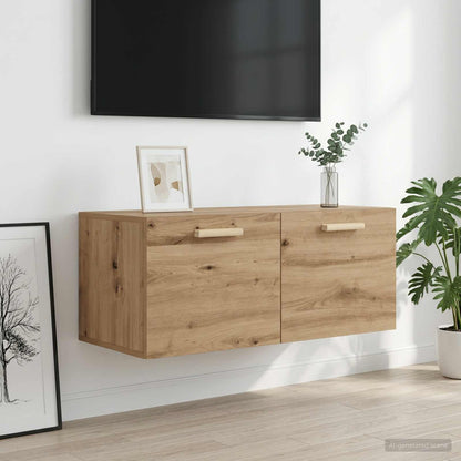 Wandschrank Wandhalterung Artisan-Eiche 80 x 36,5 x 35 cm