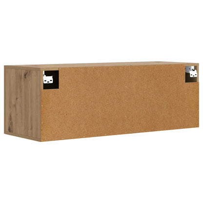 Wandschrank 100 x 36,5 x 35 cm Holzwerkstoff Artisan-Eiche