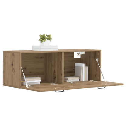 Wandschrank 100 x 36,5 x 35 cm Holzwerkstoff Artisan-Eiche