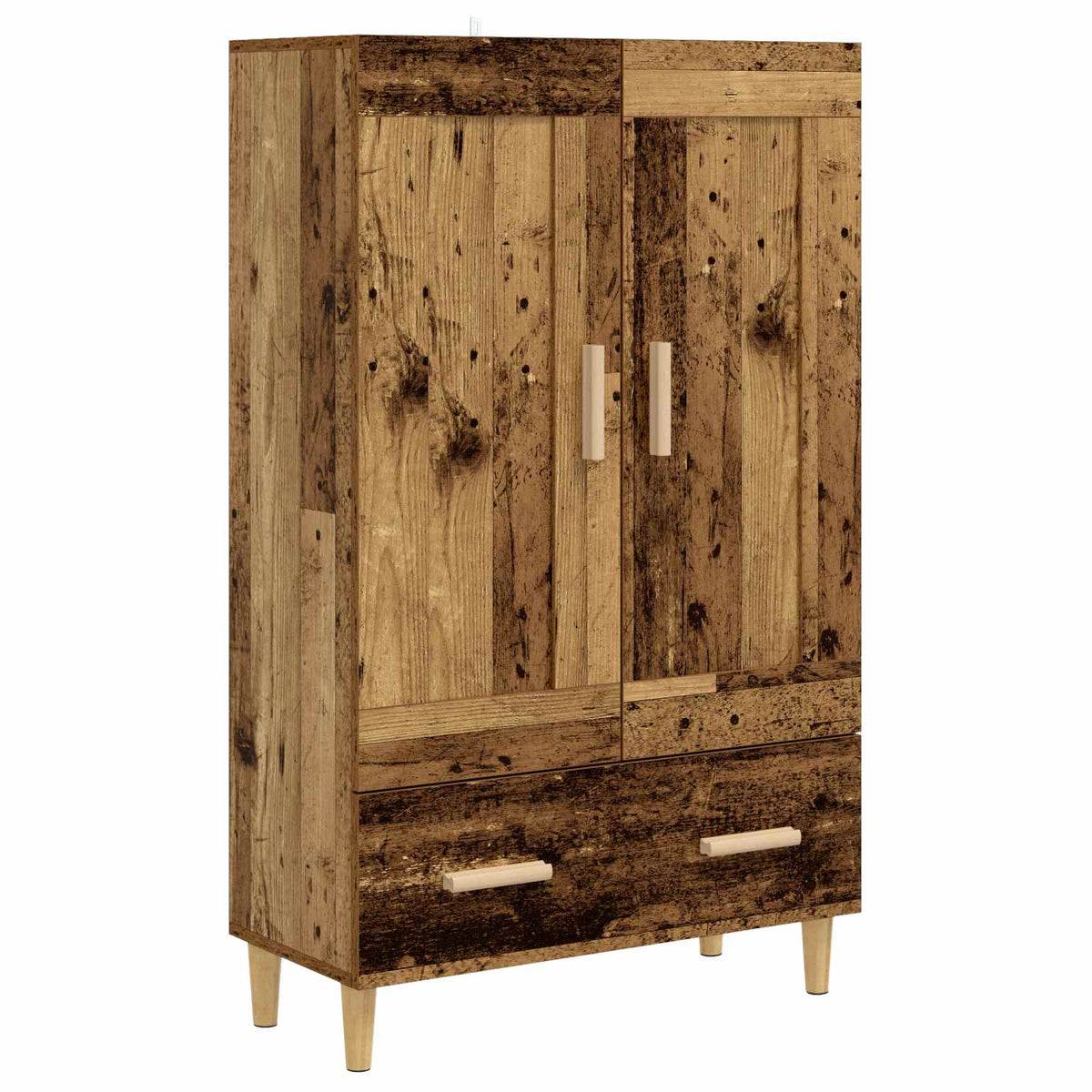 Highboard Altholz 70 x 31 x 115 cm Holzwerkstoff
