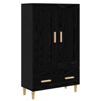 Highboard Schwarz Eichen-Optik 70 x 31 x 115 cm Holzwerkstoff