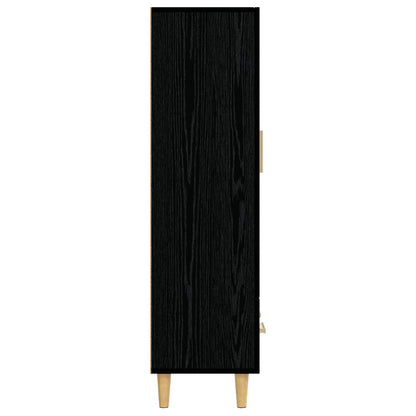 Highboard Schwarz Eichen-Optik 70 x 31 x 115 cm Holzwerkstoff