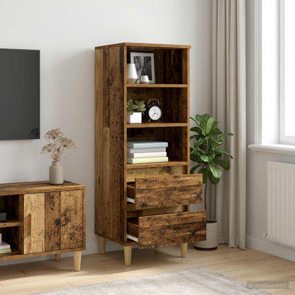 Highboard Altholz 40 x 36 x 110 cm Holzwerkstoff