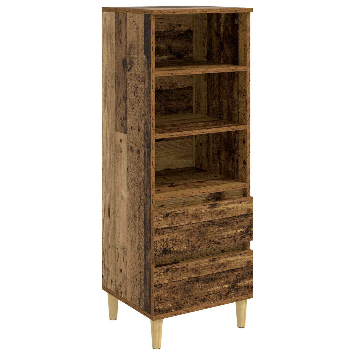 Highboard Altholz 40 x 36 x 110 cm Holzwerkstoff