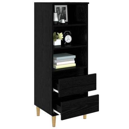 Highboard Schwarz Eichen-Optik 40 x 36 x 110 cm Holzwerkstoff
