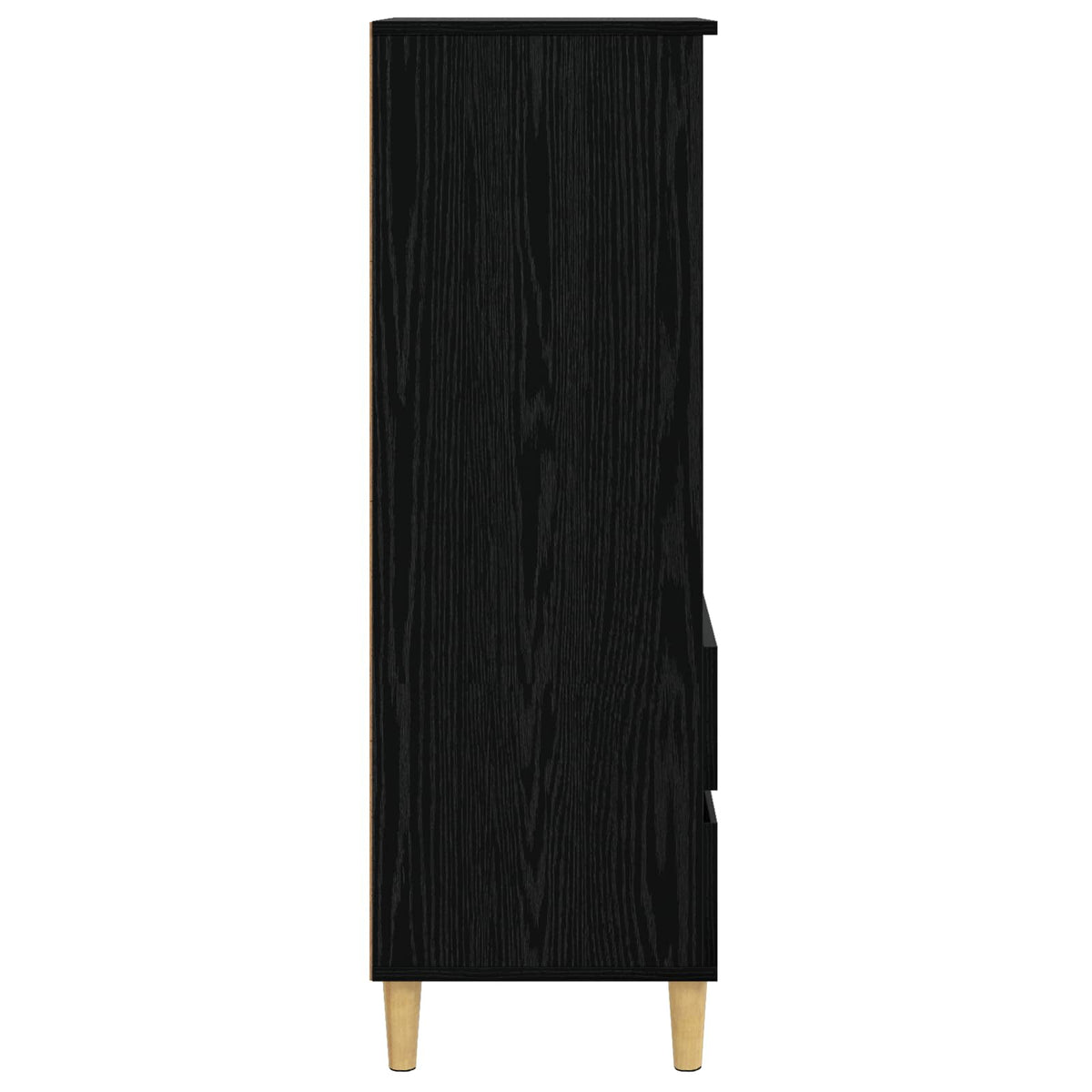 Highboard Schwarz Eichen-Optik 40 x 36 x 110 cm Holzwerkstoff
