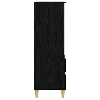 Highboard Schwarz Eichen-Optik 40 x 36 x 110 cm Holzwerkstoff