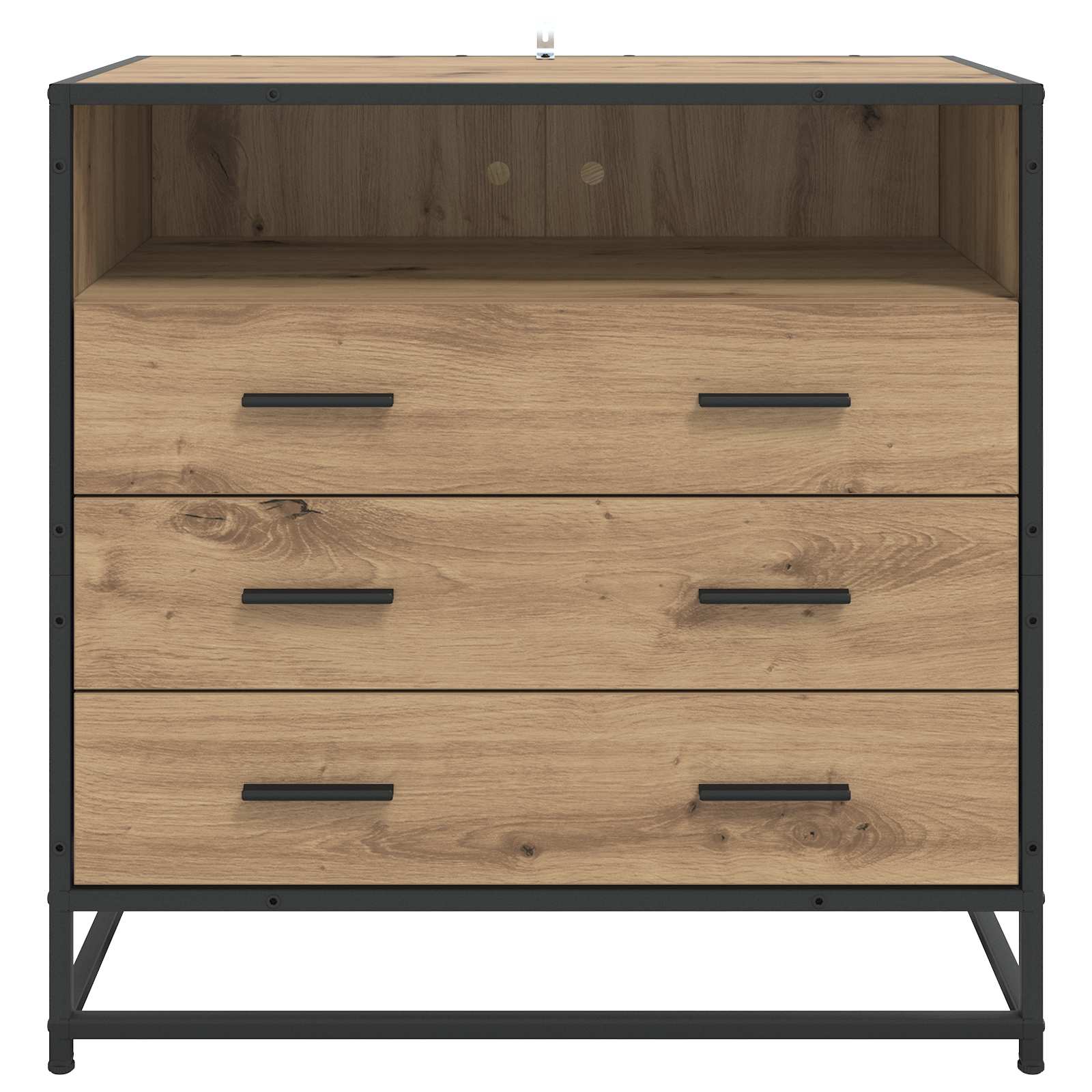 Schubladenschrank 3-Schublade Artisan-Eiche 70 x 41 x 70 cm