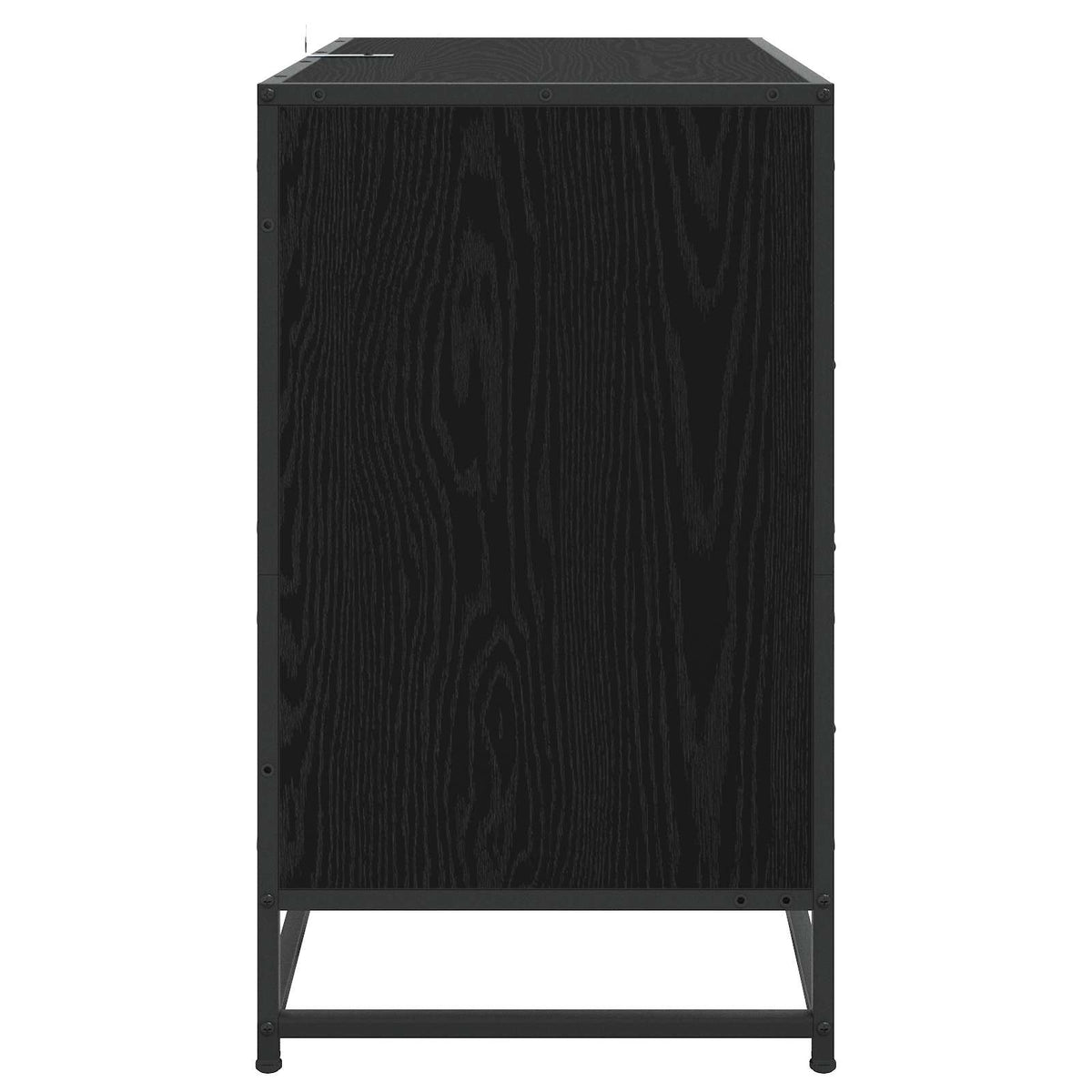 Schubladenschrank 3-Schublade Schwarz Eichen-Optik