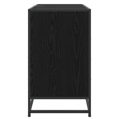 Schubladenschrank 3-Schublade Schwarz Eichen-Optik