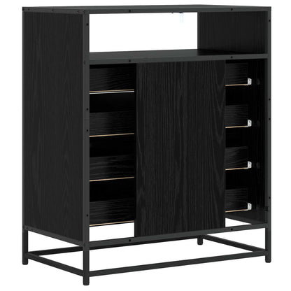 Schubladenschrank 4-Schublade Schwarz Eichen-Optik