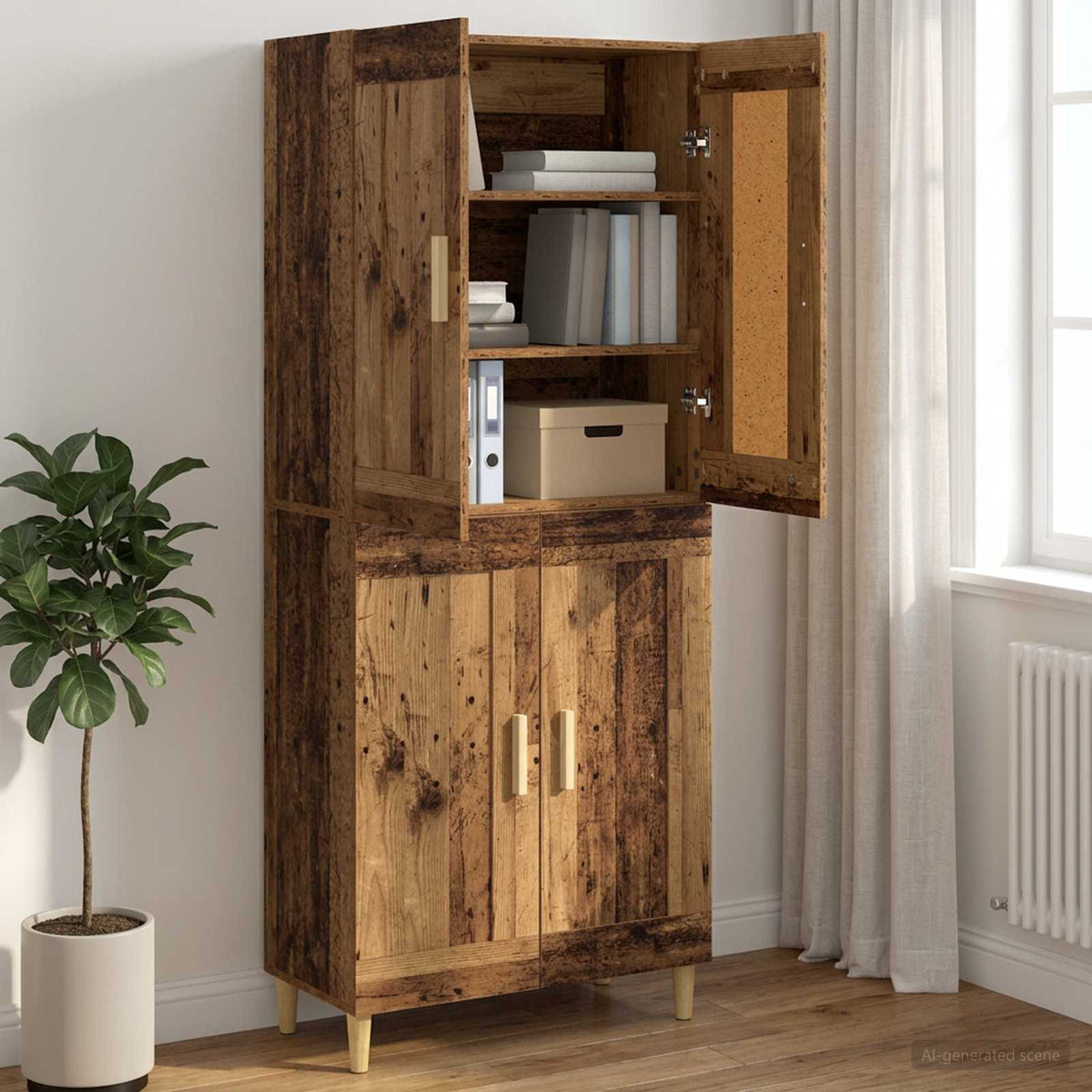 Sideboard Altholz 69,5 x 34 x 90 cm Holzwerkstoff